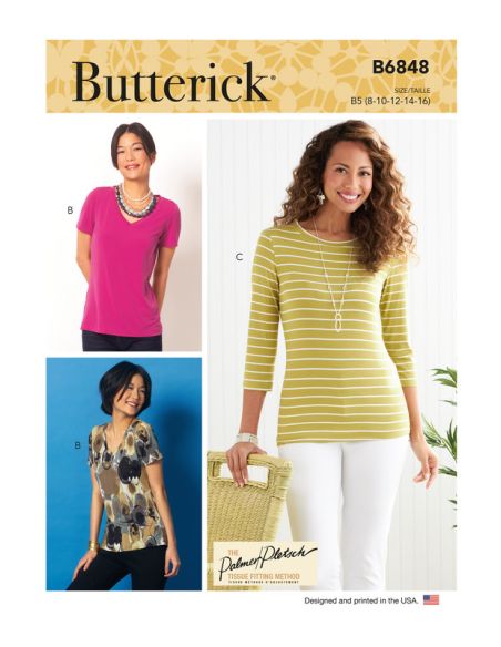 Patron Butterick 6848/B5 - T-shirt et débardeur