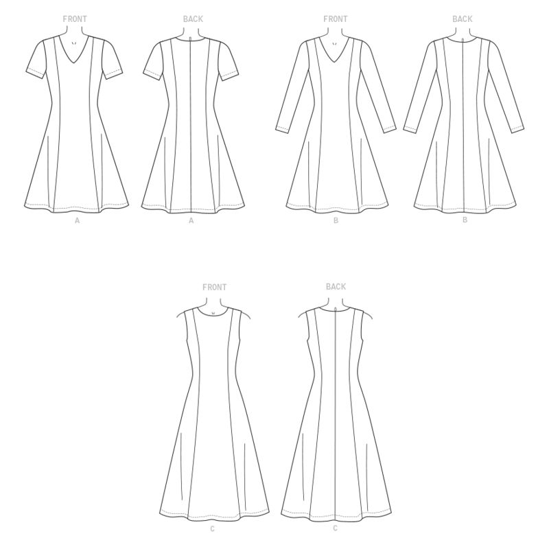 Patron Butterick 6850/A - Robe