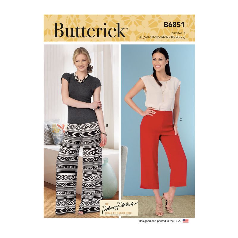 Patron Butterick 6851/A - Pantalon