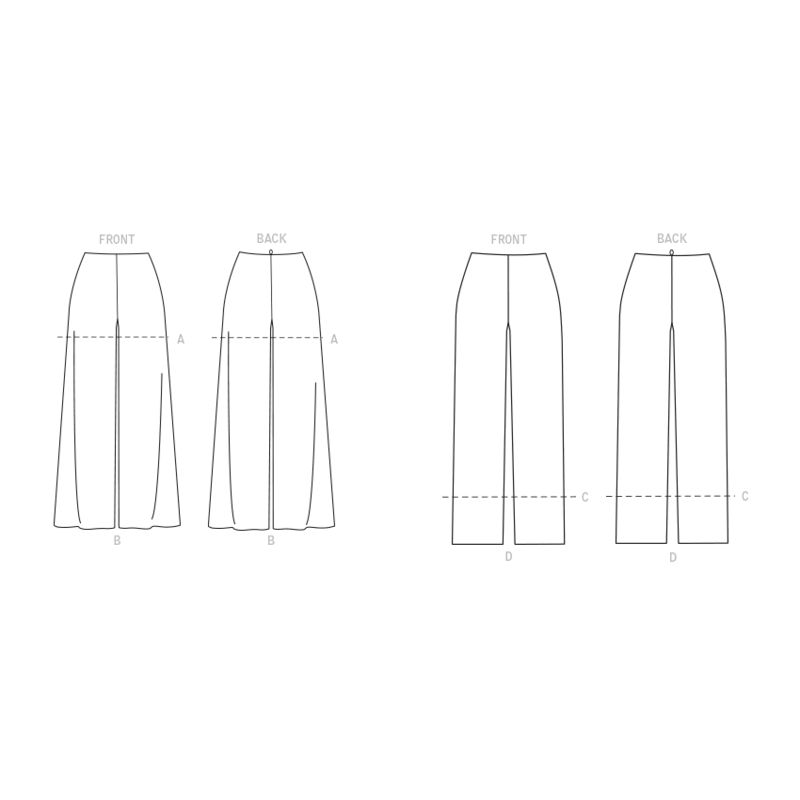 Patron Butterick 6851/A - Pantalon