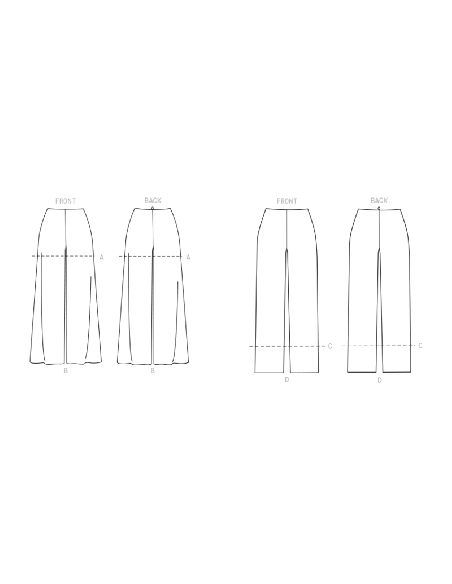Patron Butterick 6851/A - Pantalon