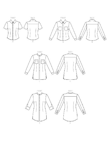 Patron Butterick 6852/B5 - Chemise