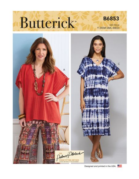 Patron Butterick 6853/Y - Tunique et robe