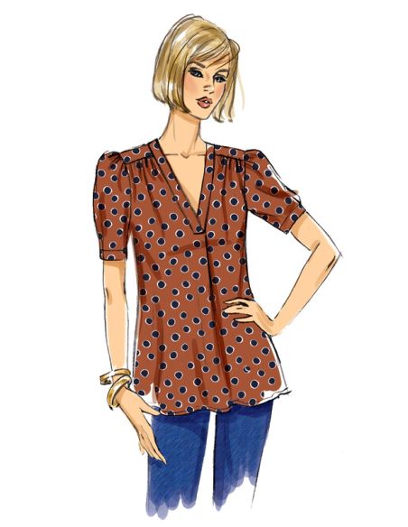 Patron Butterick 6855/A - Haut