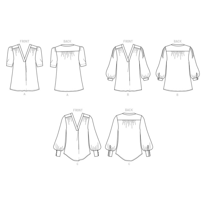 Patron Butterick 6855/A - Haut