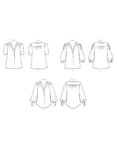 Patron Butterick 6855/A - Haut