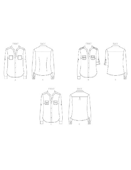 Patron Butterick 6856/B5 - Haut