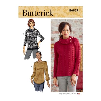 Patron Butterick 6857/A - Haut