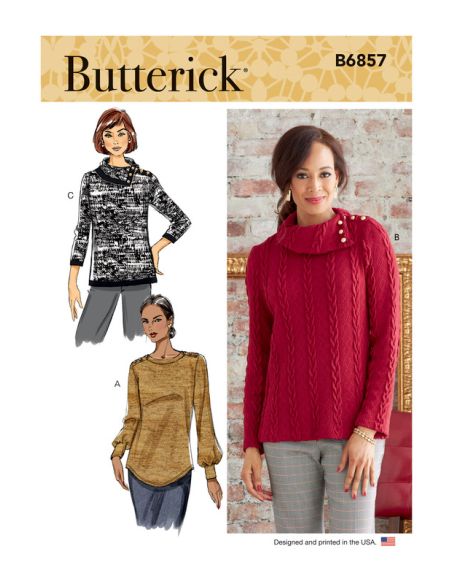 Patron Butterick 6857/A - Haut