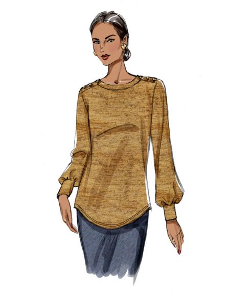 Patron Butterick 6857/A - Haut