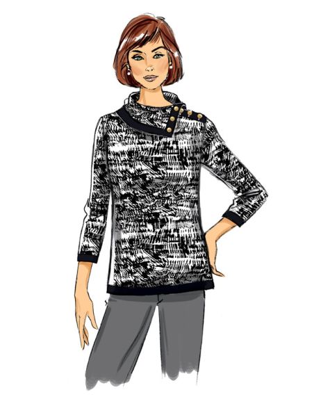 Patron Butterick 6857/A - Haut