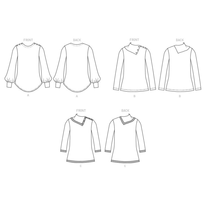 Patron Butterick 6857/A - Haut