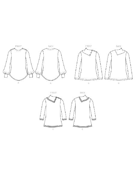 Patron Butterick 6857/A - Haut