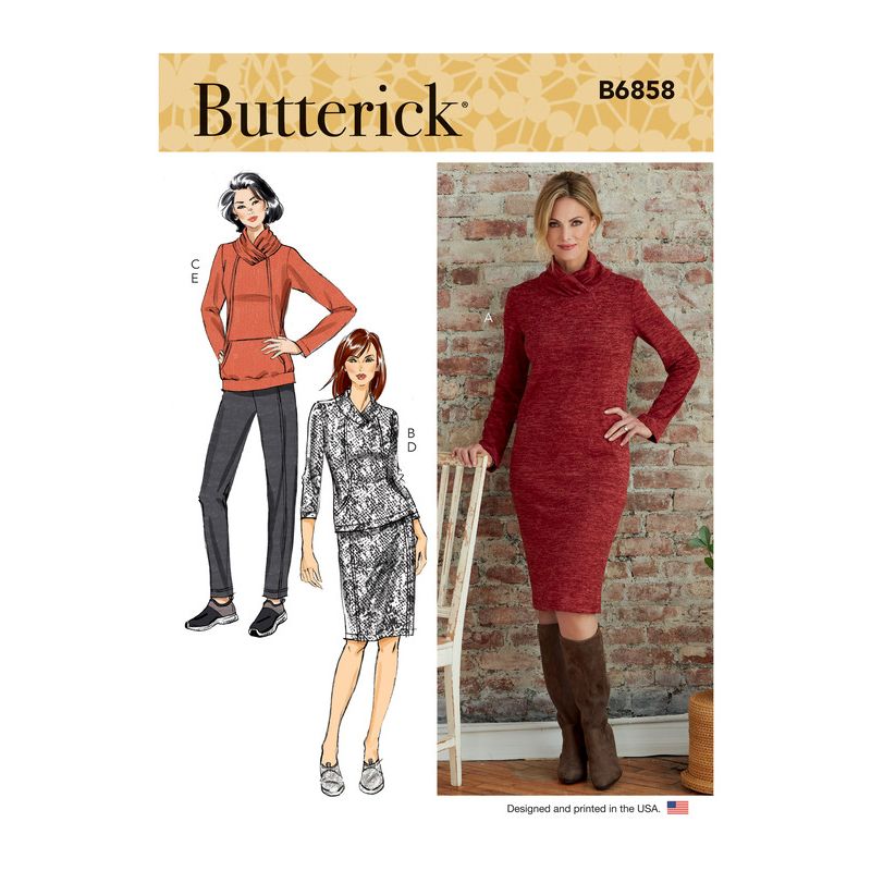 Patron Butterick 6858/Y - Robe, haut, jupe et pantalon