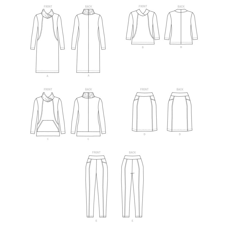 Patron Butterick 6858/Y - Robe, haut, jupe et pantalon