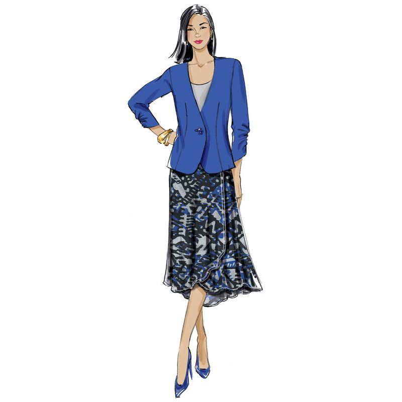 Patron Butterick 6860/B5 - Veste, jupe et pantalon