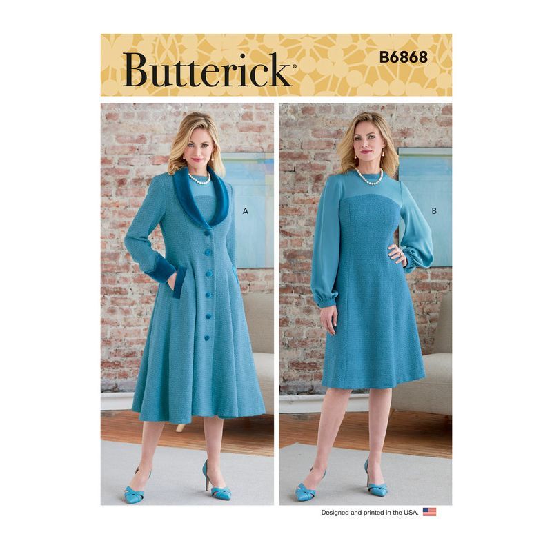 Patron Butterick 6868/B5 - Manteau et robe