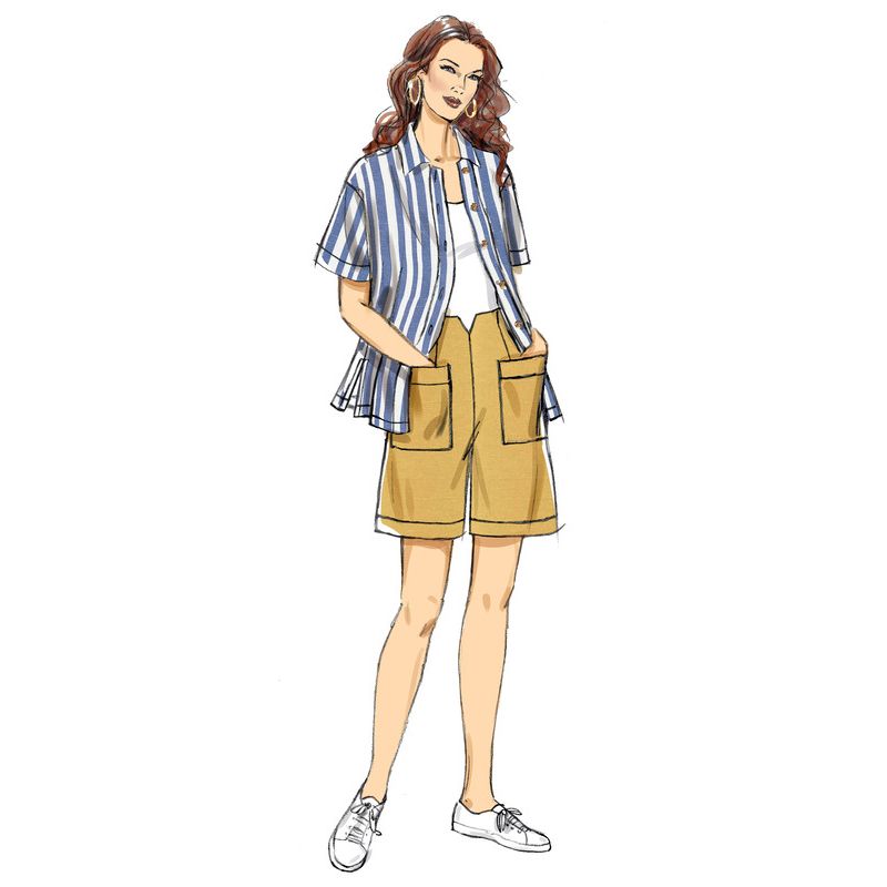 Patron Butterick 6880/A5 - Chemise, pantalon et short