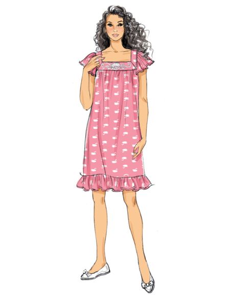 Patron Butterick 6883/Y - Haut, chemise de nuit et short