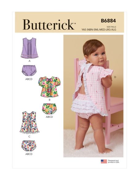 Patron Butterick 6884/YA5 - Haut et culotte
