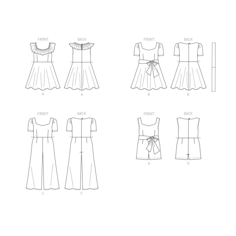 Patron Butterick 6888/A - Combinaison et barboteuse