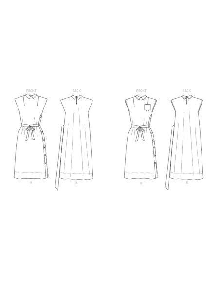 Patron Butterick 6889/A5 - Robe