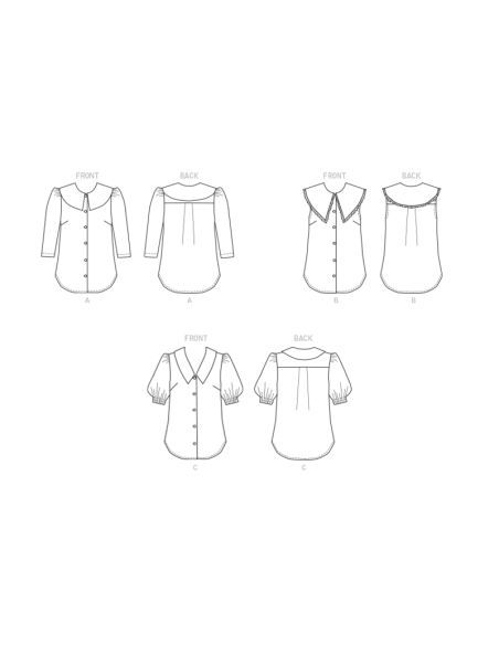 Patron Butterick 6896/W2 - Haut