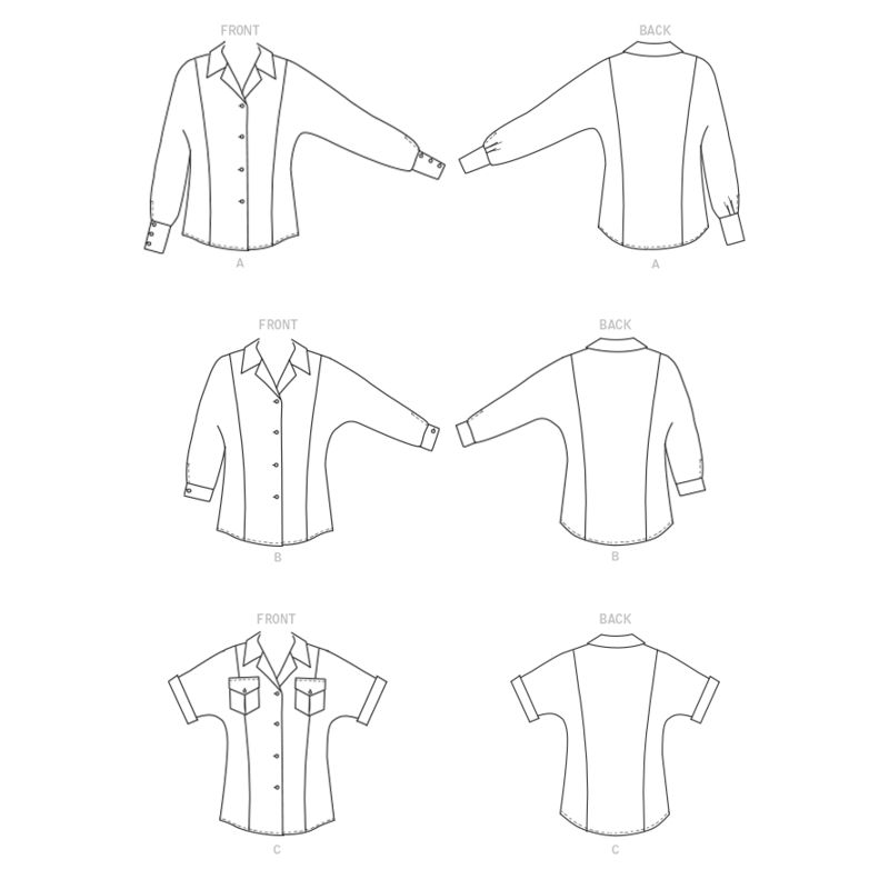 Patron Butterick 6898/B5 - Haut