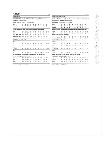 Patron Butterick 6900/B5 - Caftan