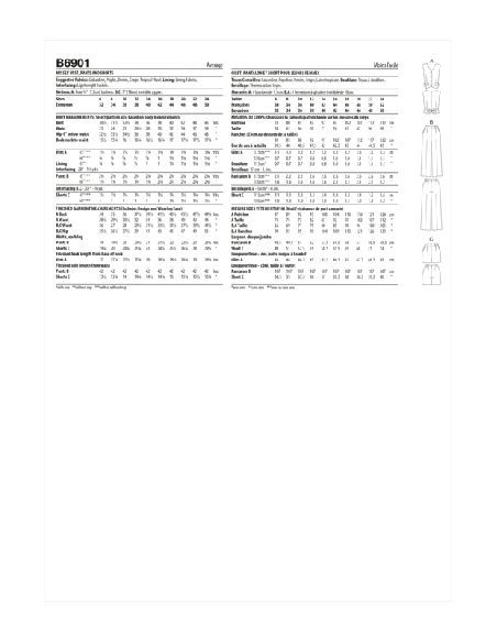 Patron Butterick 6901/A5 - Gilet, pantalon et short