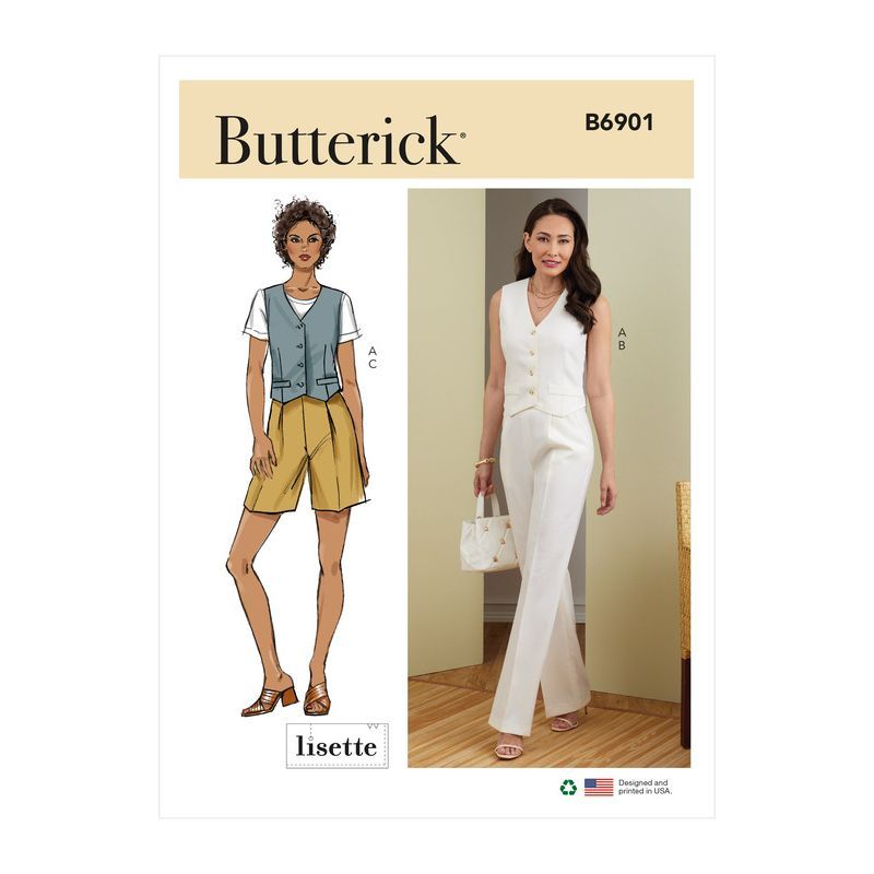 Patron Butterick 6901/A5 - Gilet, pantalon et short