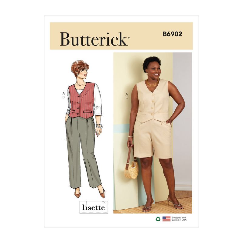 Patron Butterick 6902/W2 - Gilet, pantalon et short