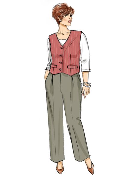 Patron Butterick 6902/W2 - Gilet, pantalon et short