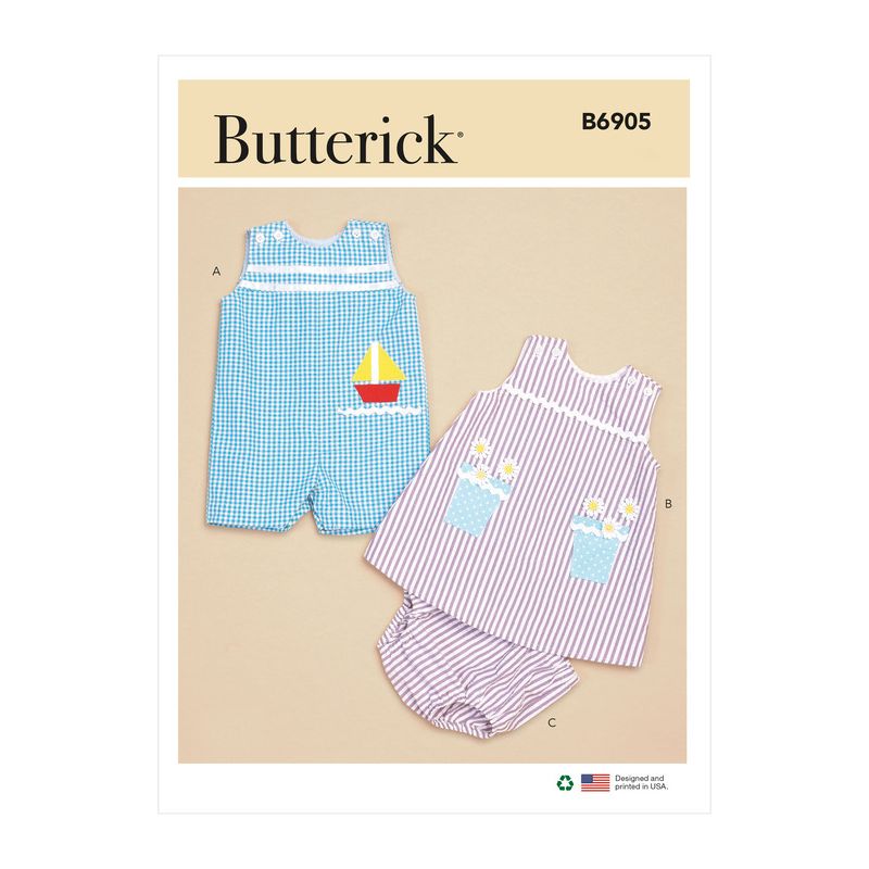 Patron Butterick 6905/YA5 - Salopette, robe et culotte