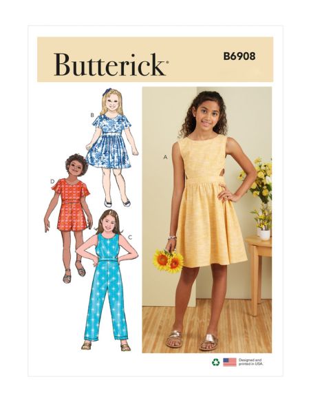 Patron Butterick 6908/A - Combinaison et barboteuse