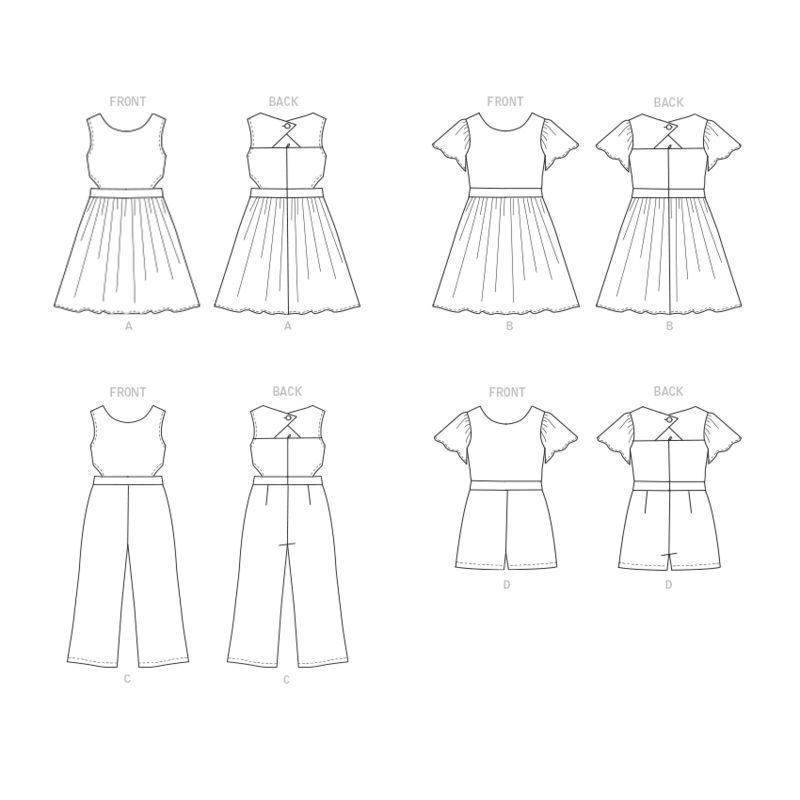 Patron Butterick 6908/A - Combinaison et barboteuse