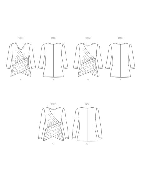 Patron Butterick 6909/A - Haut