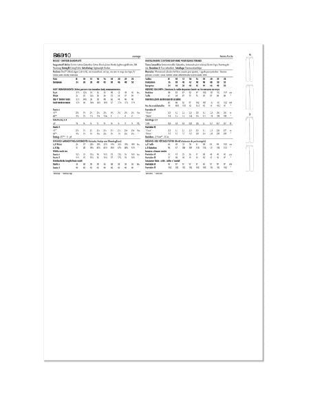 Patron Butterick 6910/B5 - Pantalon