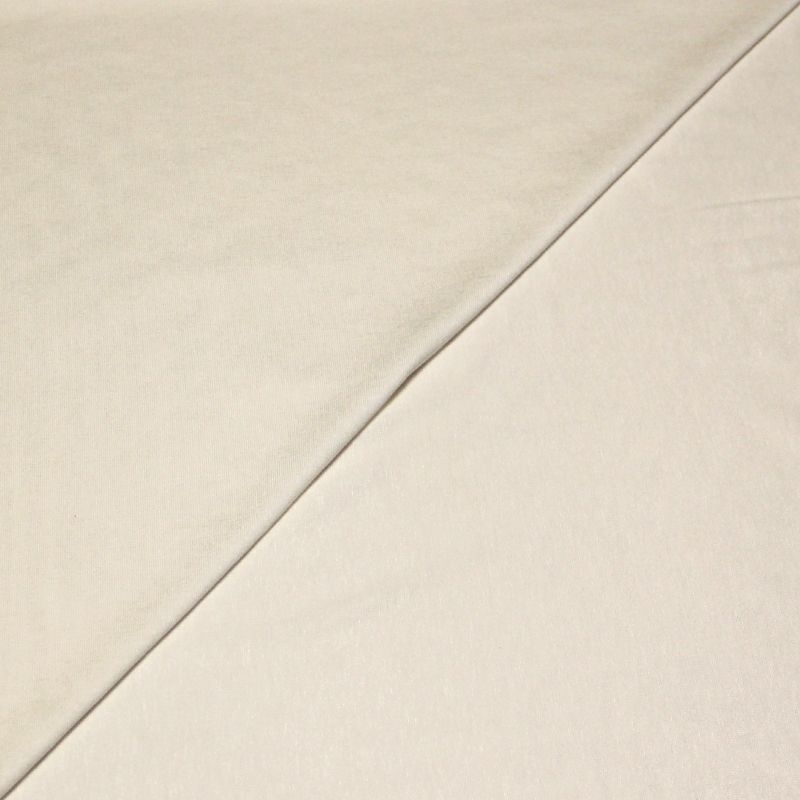 Jersey uni viscose & élasthanne - Blanc cassé