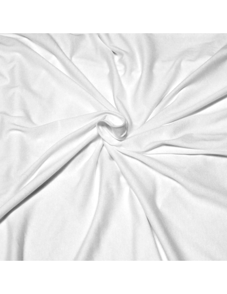 Jersey uni viscose & élasthanne - Blanc
