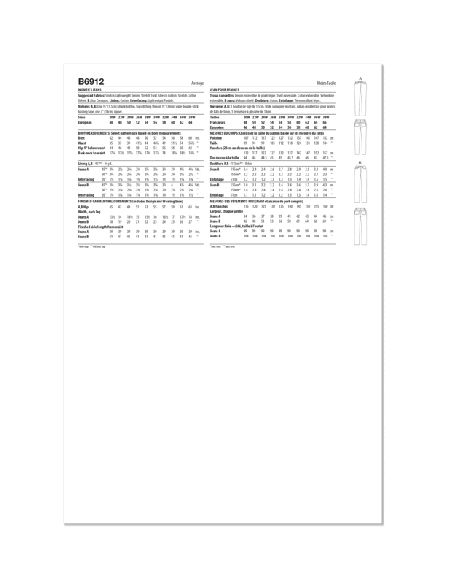 Patron Butterick 6912/W2 - Jean