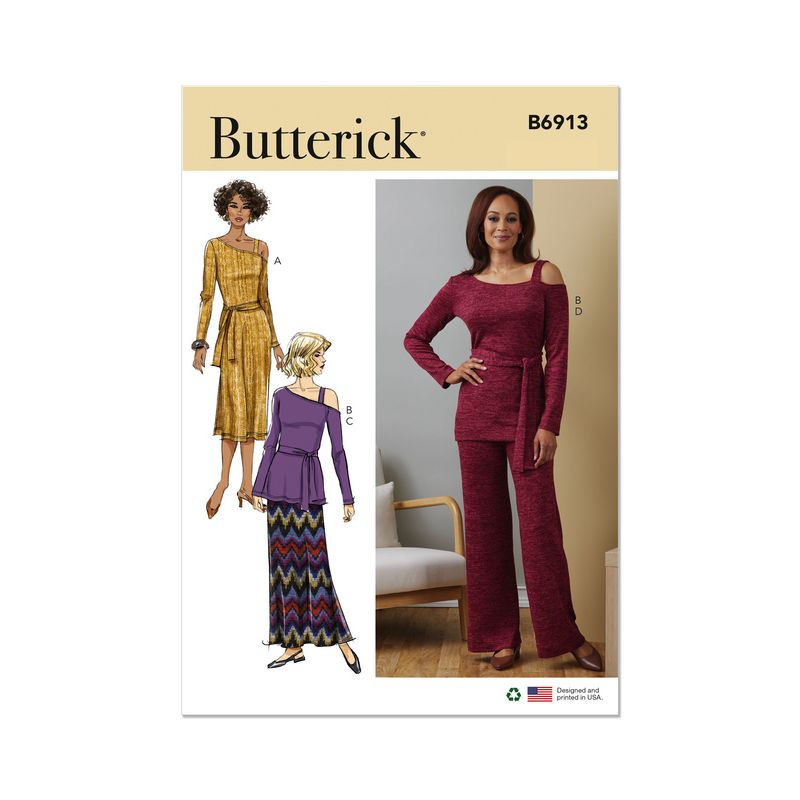 Patron Butterick 6913/A - Haut, jupe et pantalon