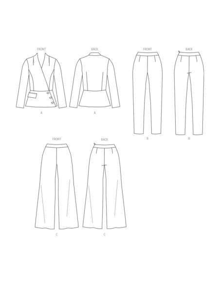 Patron Butterick 6915/B5 - Veste et pantalon