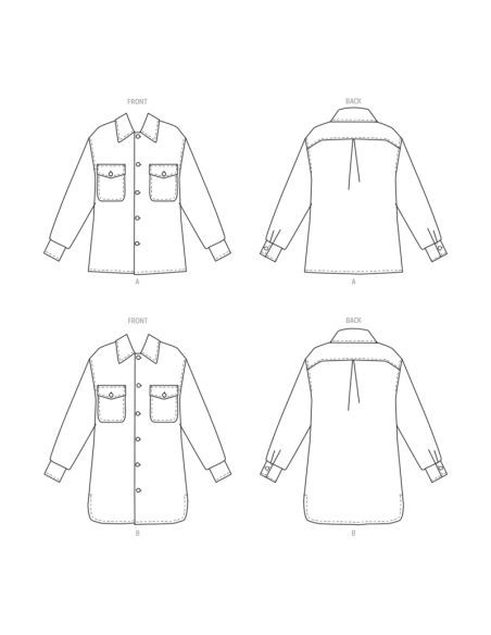 Patron Butterick 6916/A - Veste