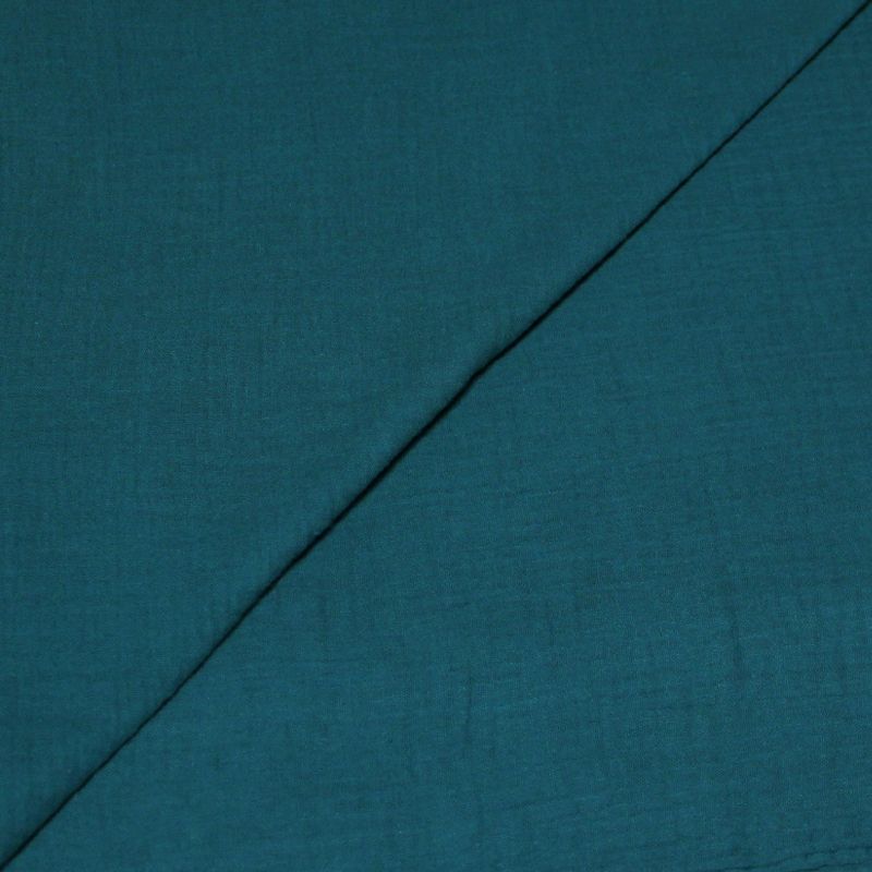 Double gaze - Bleu paon