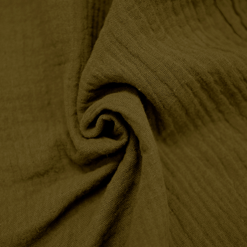 Double gaze 100% coton - Kaki