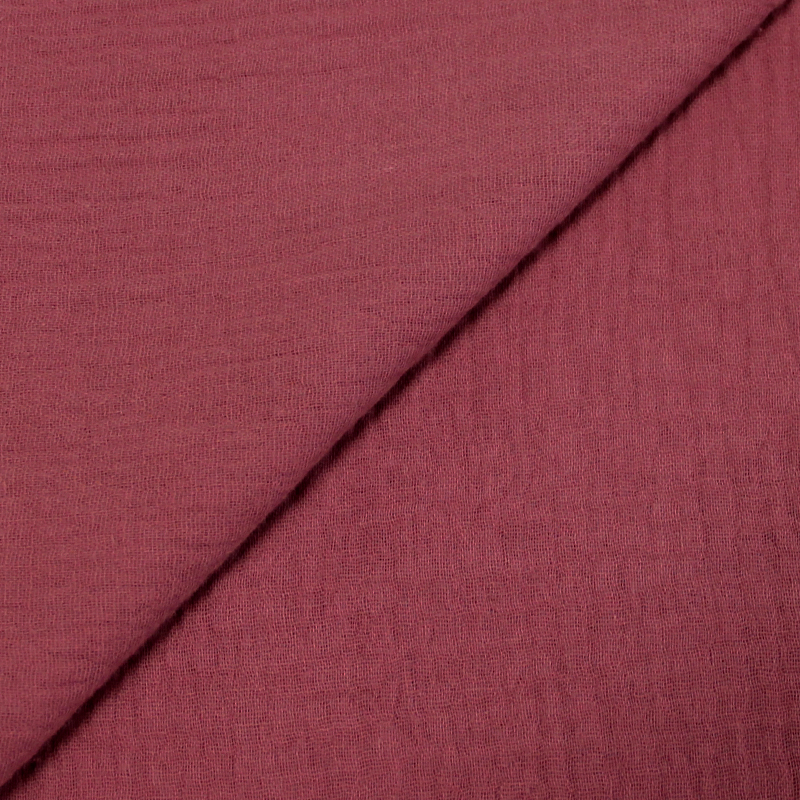 Double gaze 100% coton - Bois de rose