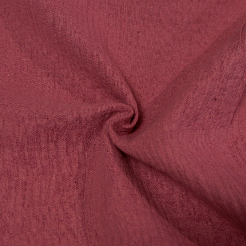 Double gaze 100% coton - Bois de rose