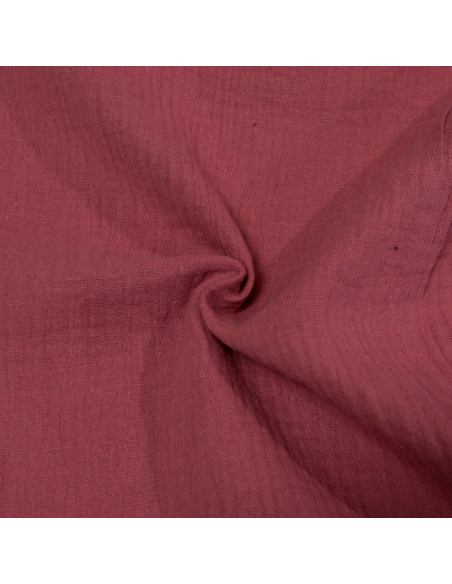 Double gaze 100% coton - Bois de rose
