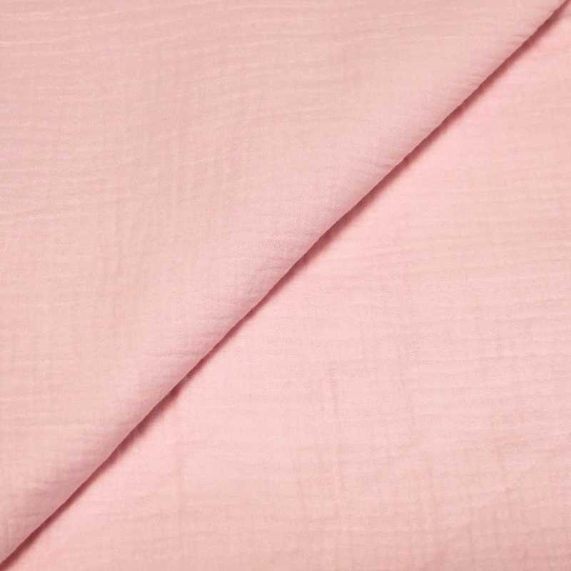 Double gaze 100% coton - Rose bonbon